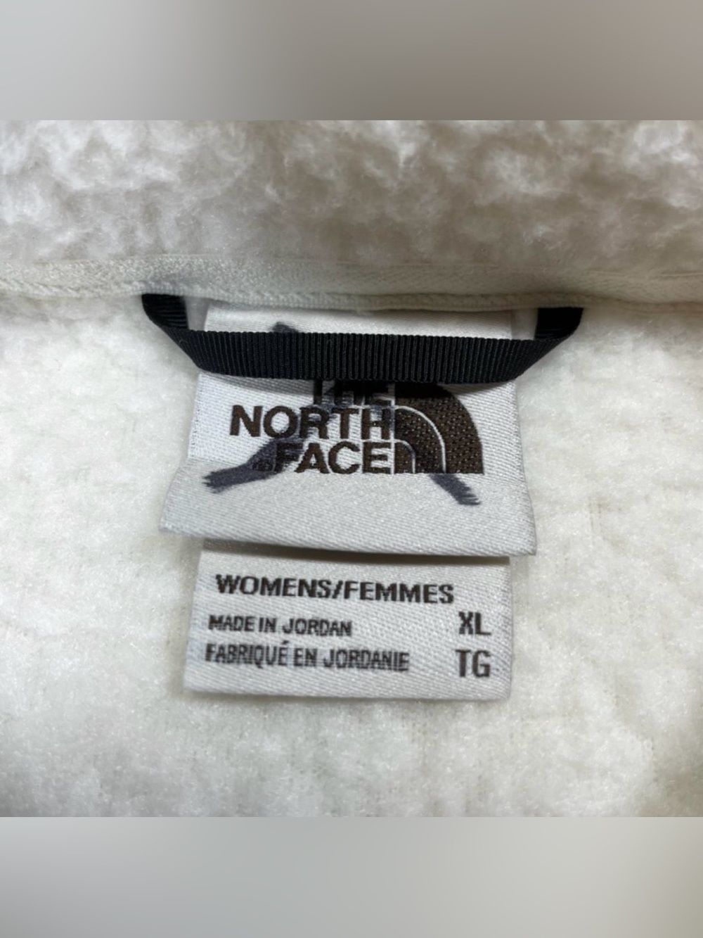 The North Face Women’s Cream Teddy Sherpa Jacket with Tan Trim - Picture 4 of 4